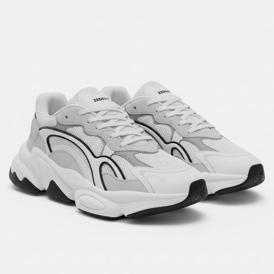 ZEDOXX Velocity X1 – White Performance Street Sneakers